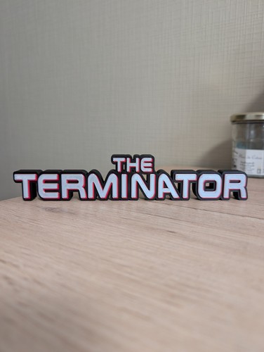 Plaque logo the terminator - terminator, 3d