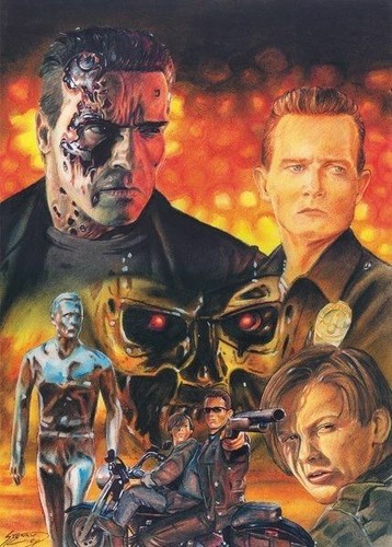 Toile tableau film terminator - toile,